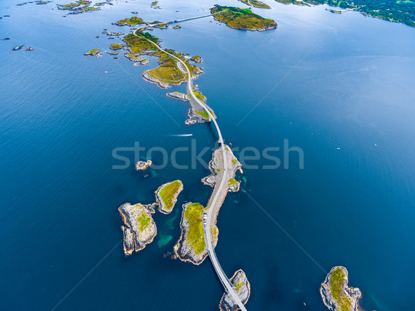 Stock photo: Atlantic Ocean Road aerial photography.
