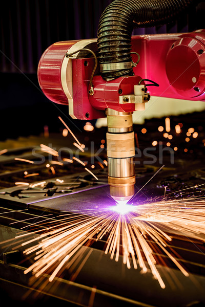 Laser plasma metal moderno industrial Foto stock © cookelma