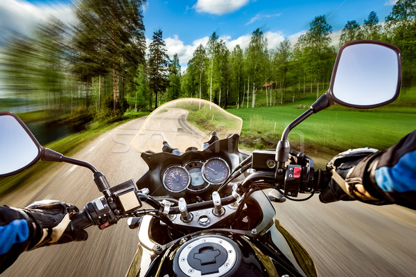 мнение вождения мотоцикл асфальт дороги Сток-фото © cookelma