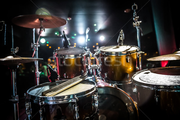 Drum on stage Stock photo © cookelma