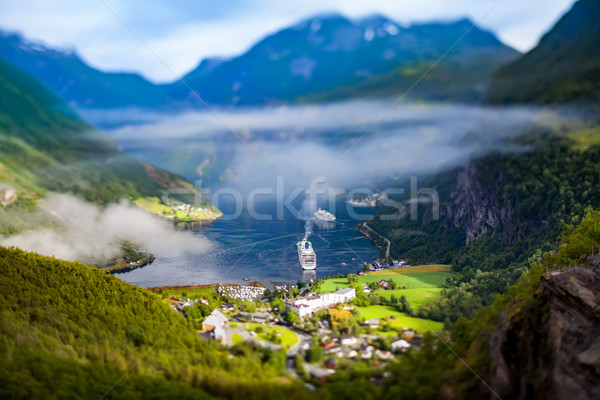 Noruega mudança lente belo natureza longo Foto stock © cookelma