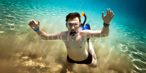 Stock photo: Snorkeler. Red sea