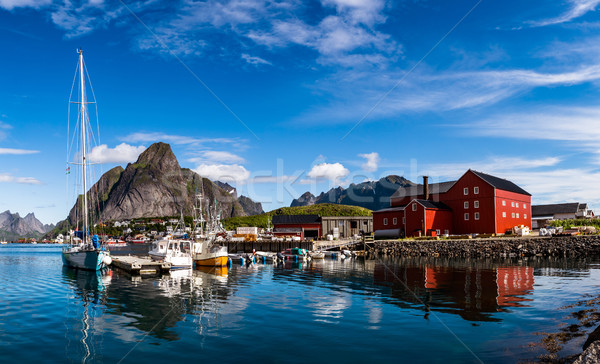 Archipel Norvège paysages dramatique montagnes ouvrir [[stock_photo]] © cookelma