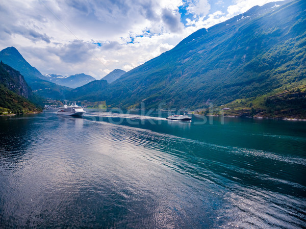 Norvegia fotografie frumos natură lung Imagine de stoc © cookelma