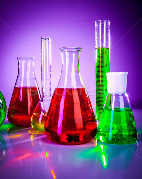 test tubes with colorful liquids Stock photo © cookelma