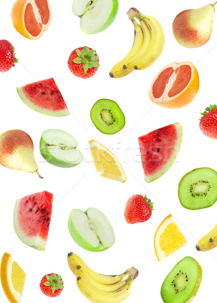 果物 異なる フルーツ 白 水 葉 ストックフォト © cookelma