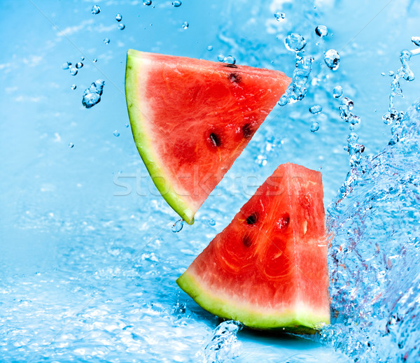 Wassermelone Wasser Frischwasser splash rot Essen Stock foto © cookelma