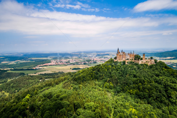 Castel Germania cer nori constructii munte Imagine de stoc © cookelma