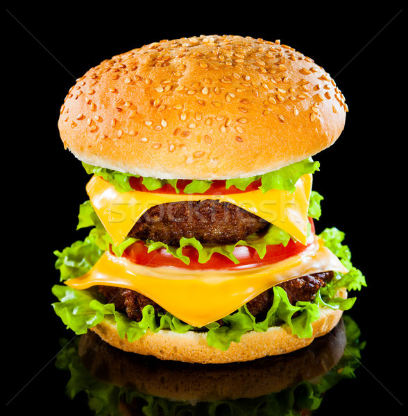 Tasty and appetizing hamburger Stock photo © cookelma