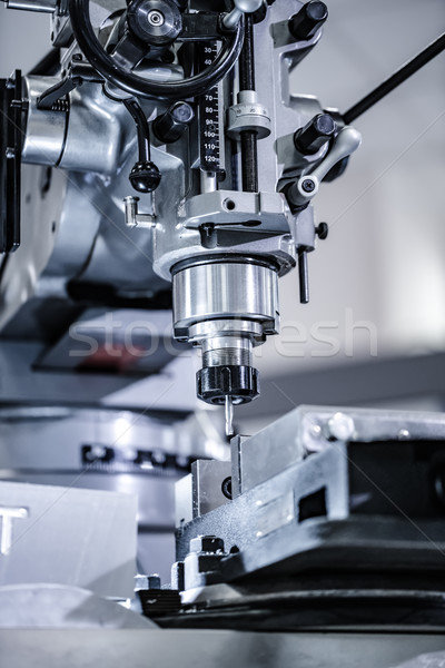 Metalworking milling machine. Cutting metal modern processing te Stock photo © cookelma