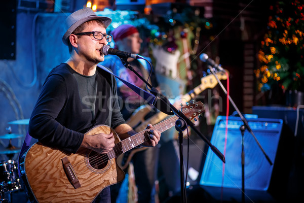 Band performs on stage Stock photo © cookelma