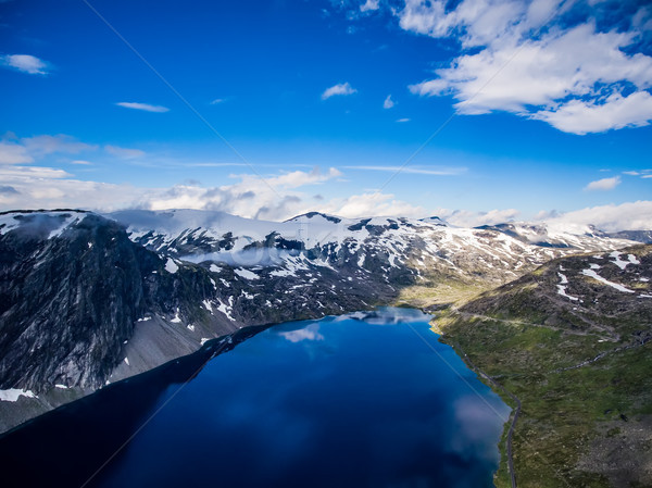 Schönen Natur Norwegen natürlichen Landschaft Himmel Stock foto © cookelma