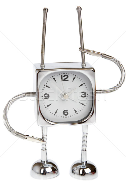Metal alarm-clock on a white background Stock photo © cookelma