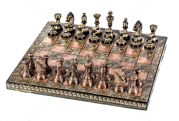 Schach weiß Business Denken Bord König Stock foto © cookelma