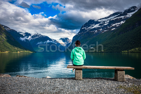 Lac belle nature Norvège naturelles paysage [[stock_photo]] © cookelma