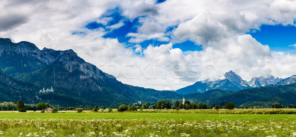 Сток-фото: красивой · природного · пейзаж · Альпы · Германия · дома