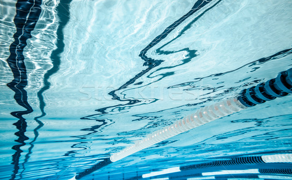 Foto stock: Piscina · água · esportes · atravessar · fitness · fundo