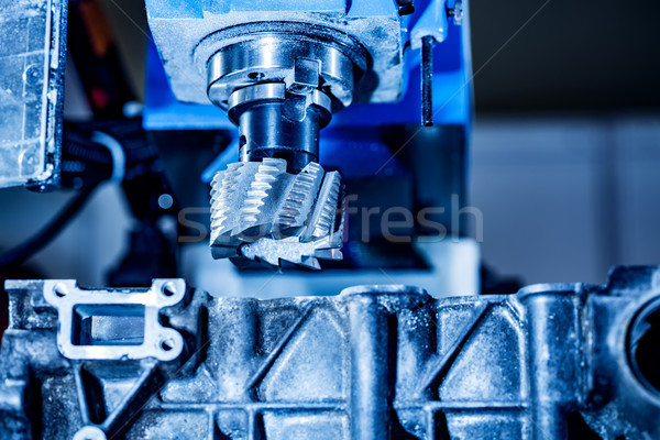 Maschine Schneiden Metall modernen Business Arbeit Stock foto © cookelma