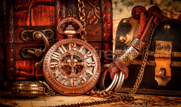Vintage pocket watch Stock photo © cookelma