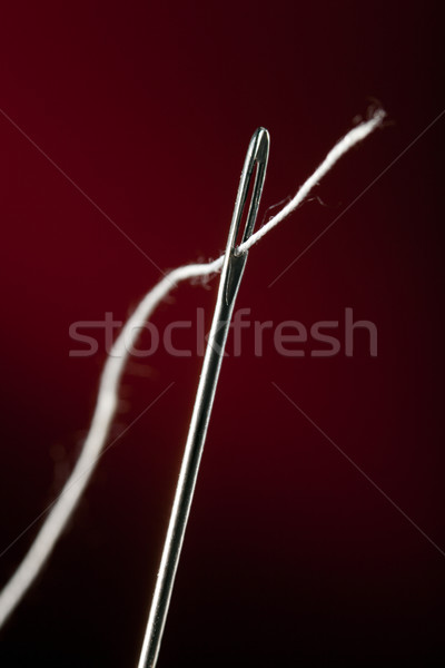 Nadel Thread Arbeit Metall Stahl Nähen Stock foto © cookelma