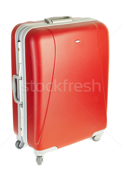 Rojo maleta blanco fondo seguridad bolsa Foto stock © cookelma