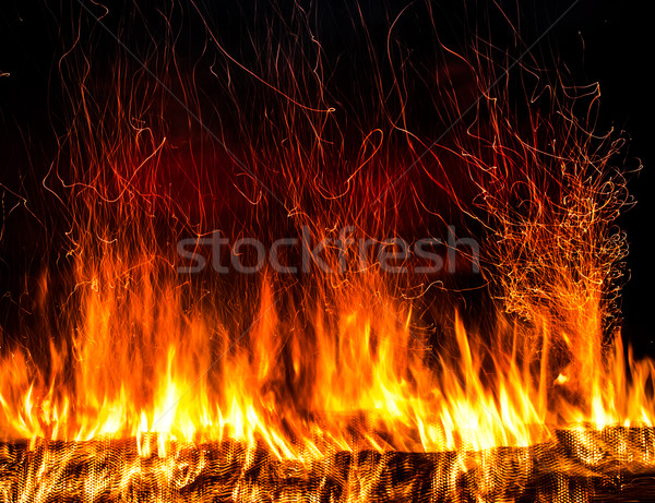 Brand foto zwarte abstract natuur rook Stockfoto © cookelma