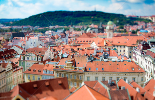 [[stock_photo]]: Prague · vue · ville · au-dessus · déplacer · lentille