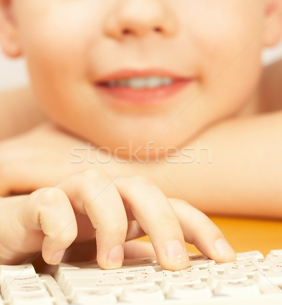 The boy with the keyboard  Stock photo © cookelma