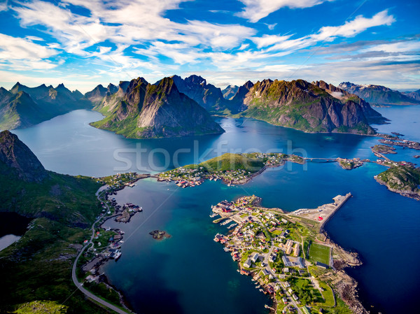 архипелаг Норвегия декораций драматический гор Сток-фото © cookelma