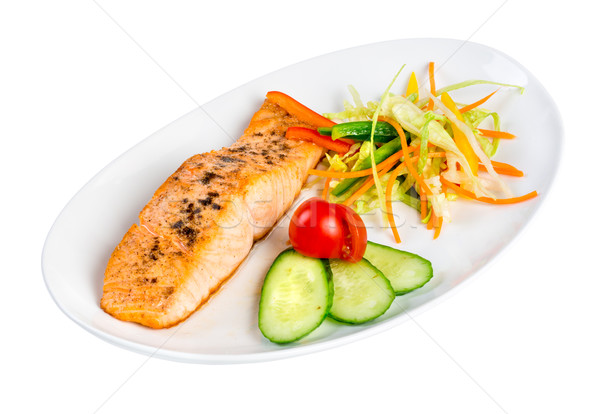 Сток-фото: вкусный · филе · лосося · белый · рыбы · здоровья
