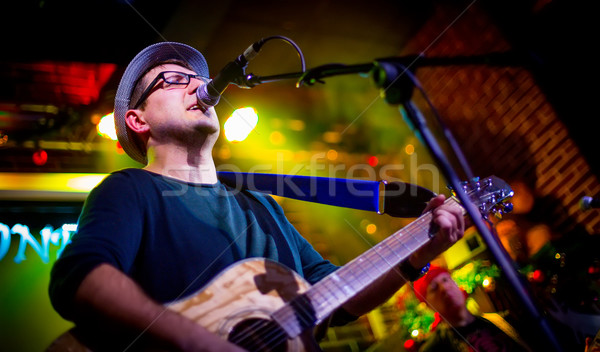 musician plays a guitar Stock photo © cookelma