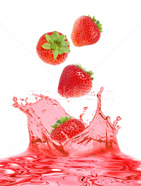 Stock photo: strawberry and juice