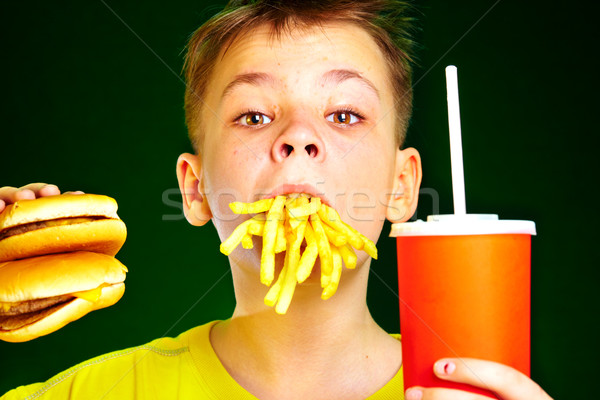 child and fast food. Stock photo © cookelma