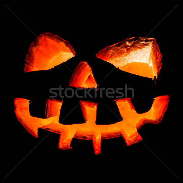 Halloween, old jack o lantern Stock photo © cookelma