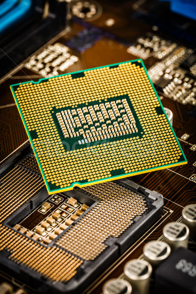 Modern processor and motherboard Stock photo © cookelma