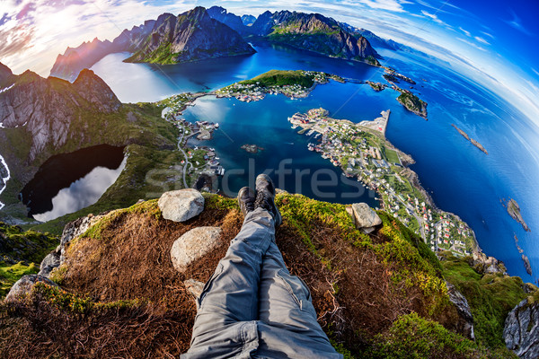 Archipel Norvège paysages dramatique montagnes ouvrir [[stock_photo]] © cookelma