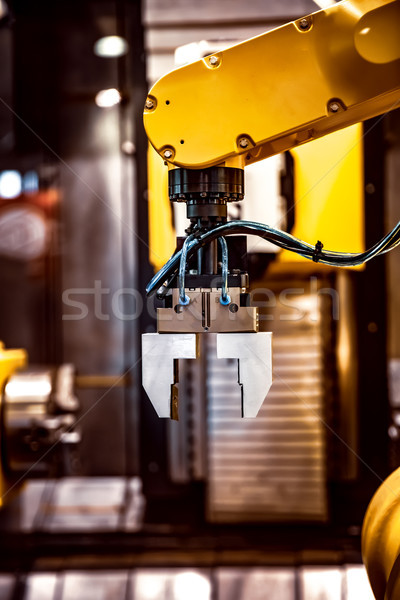 Foto stock: Robótico · braço · moderno · industrial · tecnologia · produção