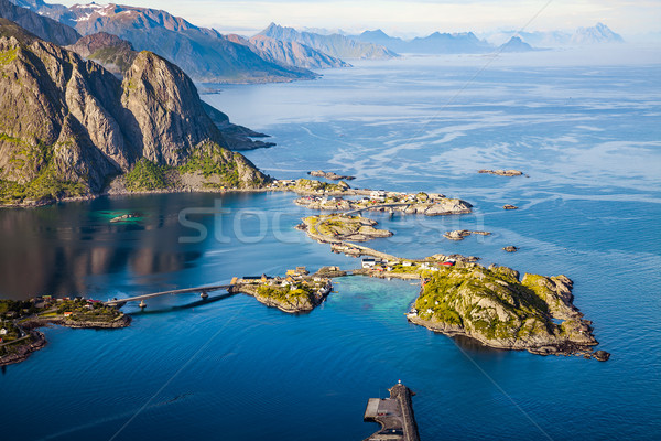 Lofoten is an archipelago in the county of Nordland, Norway. Stock photo © cookelma