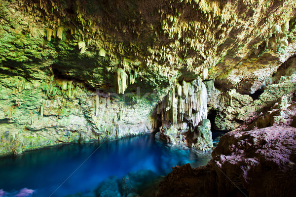 Cave with underground lake Stock photo © cookelma