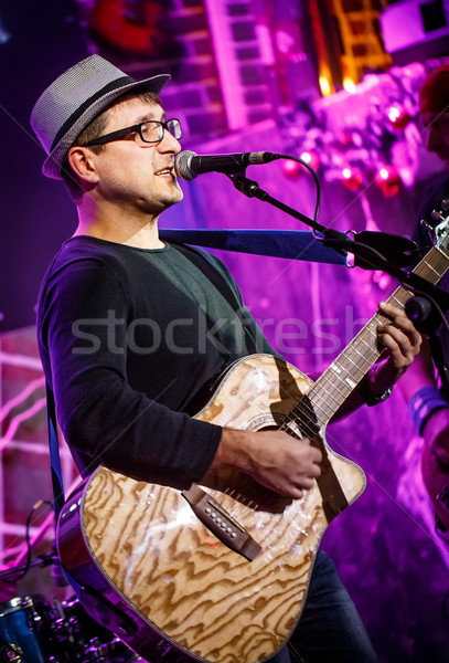 musician plays a guitar Stock photo © cookelma