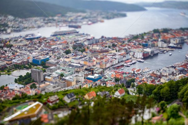 Bergen is a city and municipality in Hordaland on the west coast Stock photo © cookelma