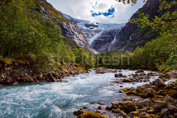 Belo natureza Noruega naturalismo paisagem geleira Foto stock © cookelma