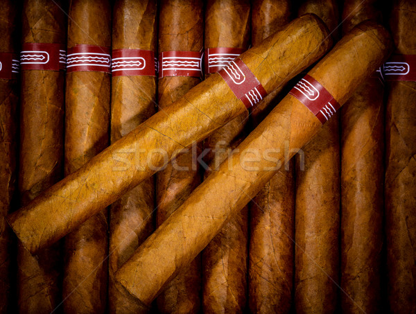 background cigars in humidor Stock photo © cookelma