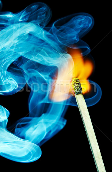 Match flame and smoke Stock photo © cookelma
