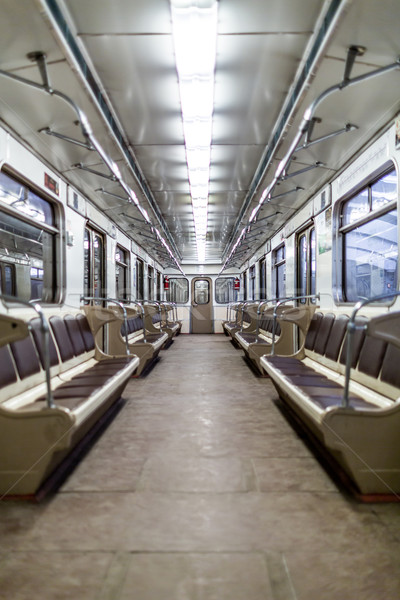 Foto stock: Moscú · metro · coche · interior · vacío · Windows