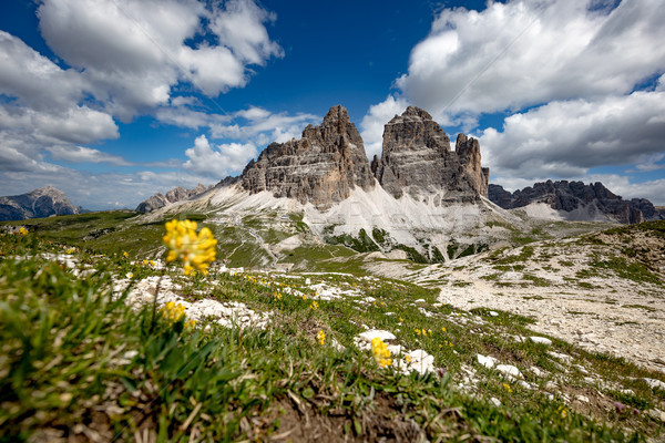 Panorama National Nature Park Tre Cime In the Dolomites Alps. Be Stock photo © cookelma