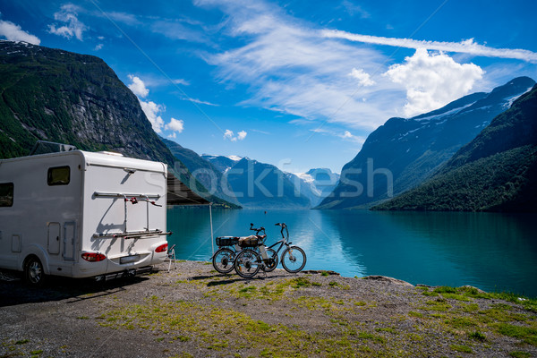 семьи отпуск путешествия праздник поездку караван Сток-фото © cookelma