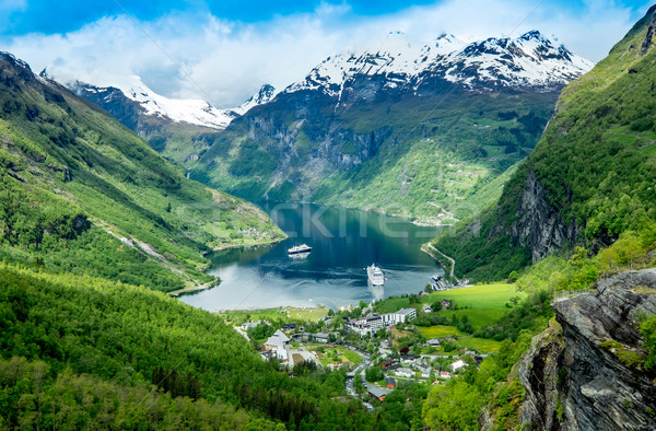 Geiranger fjord, Norway. Stock photo © cookelma