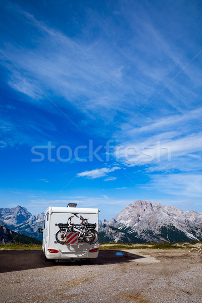 Family vacation travel, holiday trip in motorhome VR Stock photo © cookelma