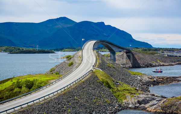 Oceano estrada Noruega título norueguês construção Foto stock © cookelma